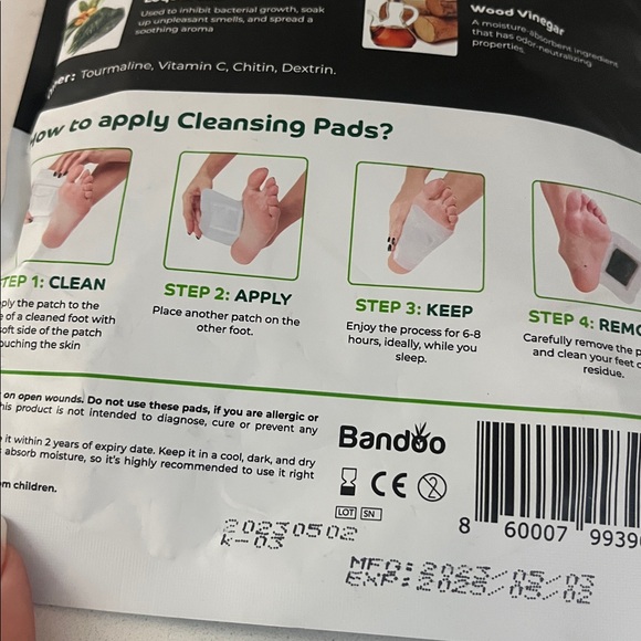 Sefudun deep cleaning foot patches 10pc, Foot patches deep cleaning 10 pc NEW - Picture 4 of 8